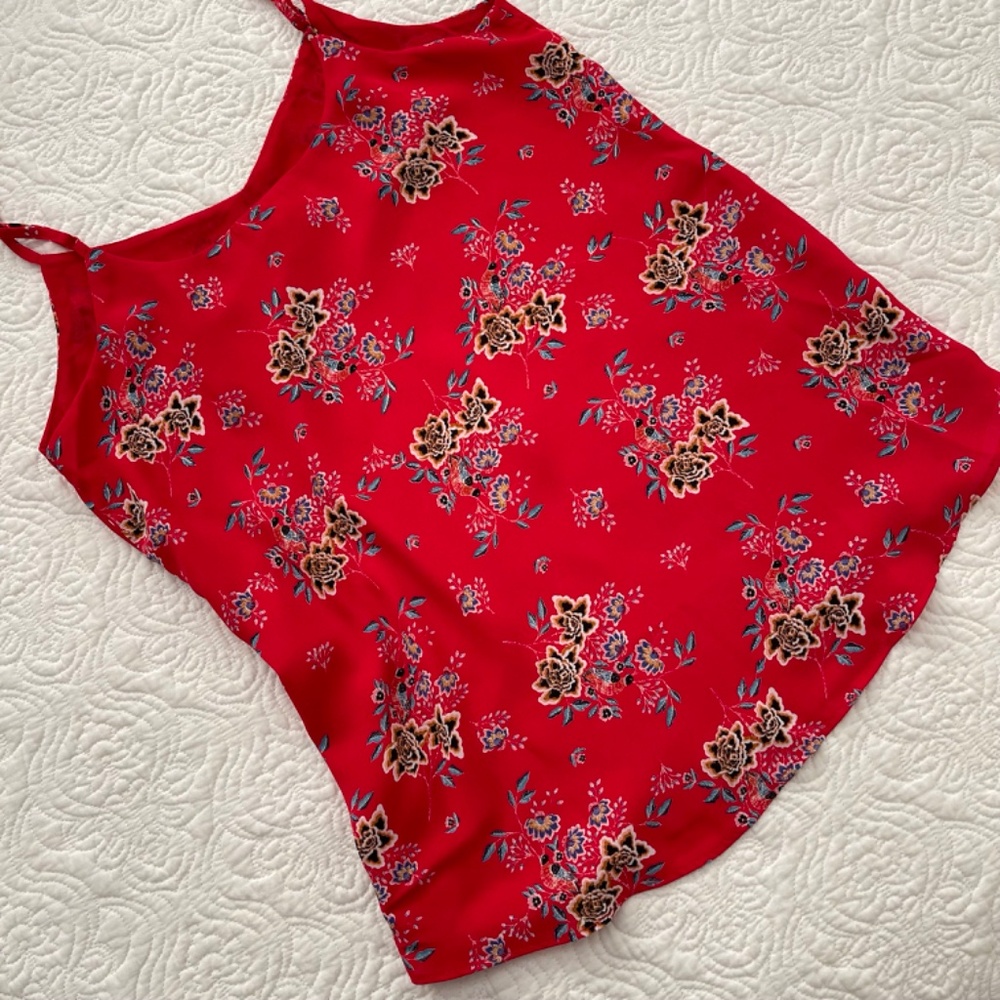 Pink Rose Tank Top Adjustable Straps Size Small - Picture 5 of 15